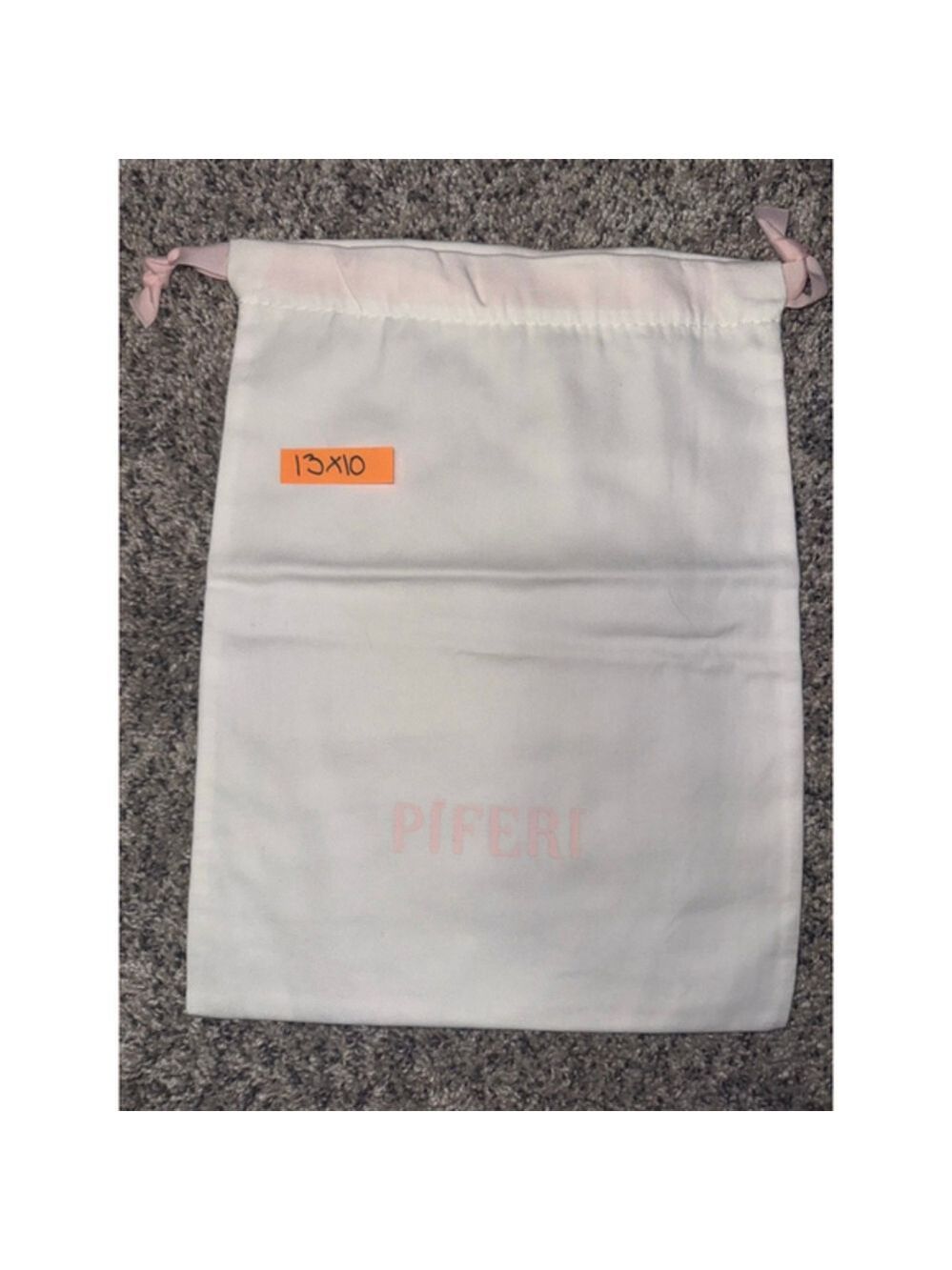 Unisex Piferi White Pink Drawstring Dust Storage Bag One Size​